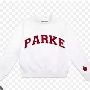 Parker White Varsity Mockneck Sweater
